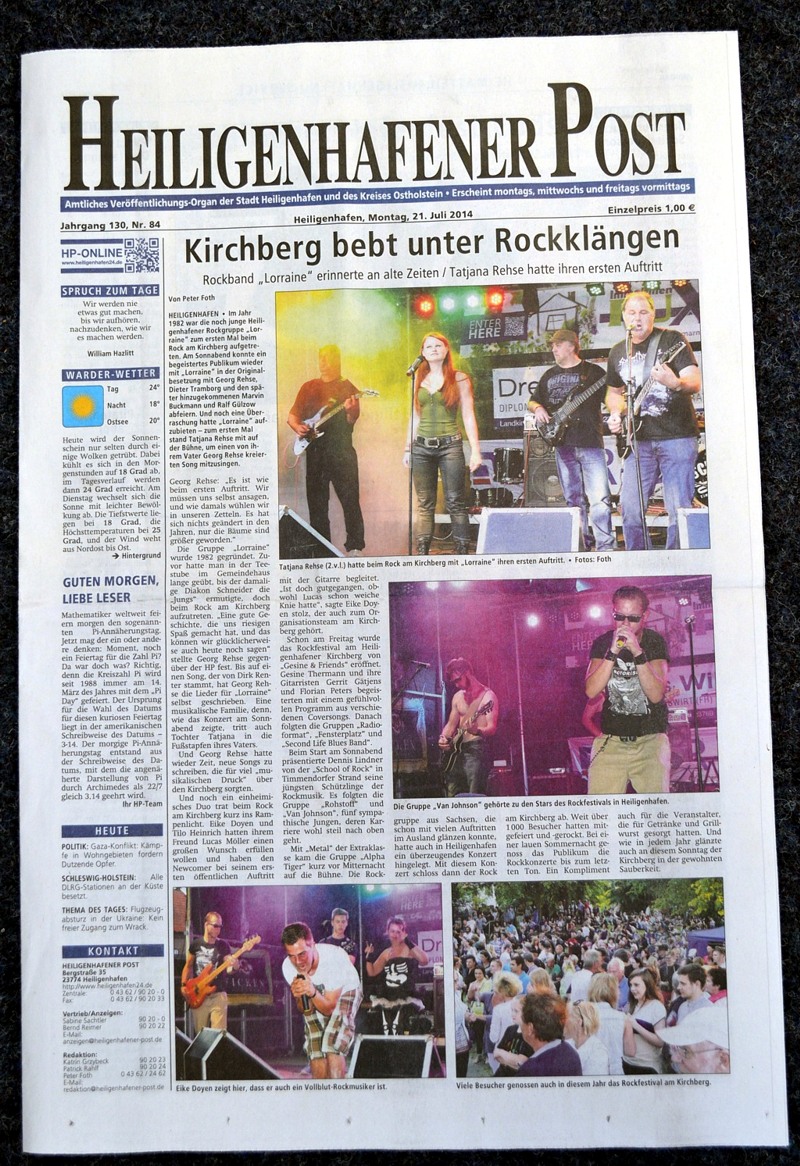 Rock am Kirchberg Festival Open Air Heiligenhafen